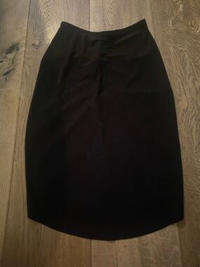 NORMA KAMALI Black Slip Skirt W Ruched Back